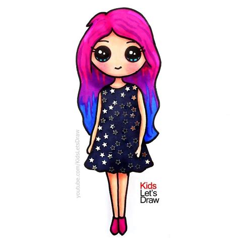 mujeres kawaii|chica kawaii de colores.